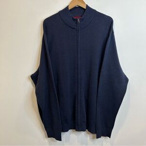 Daniel Hechter Paris Men's Navy Blue Full Zip Sweater